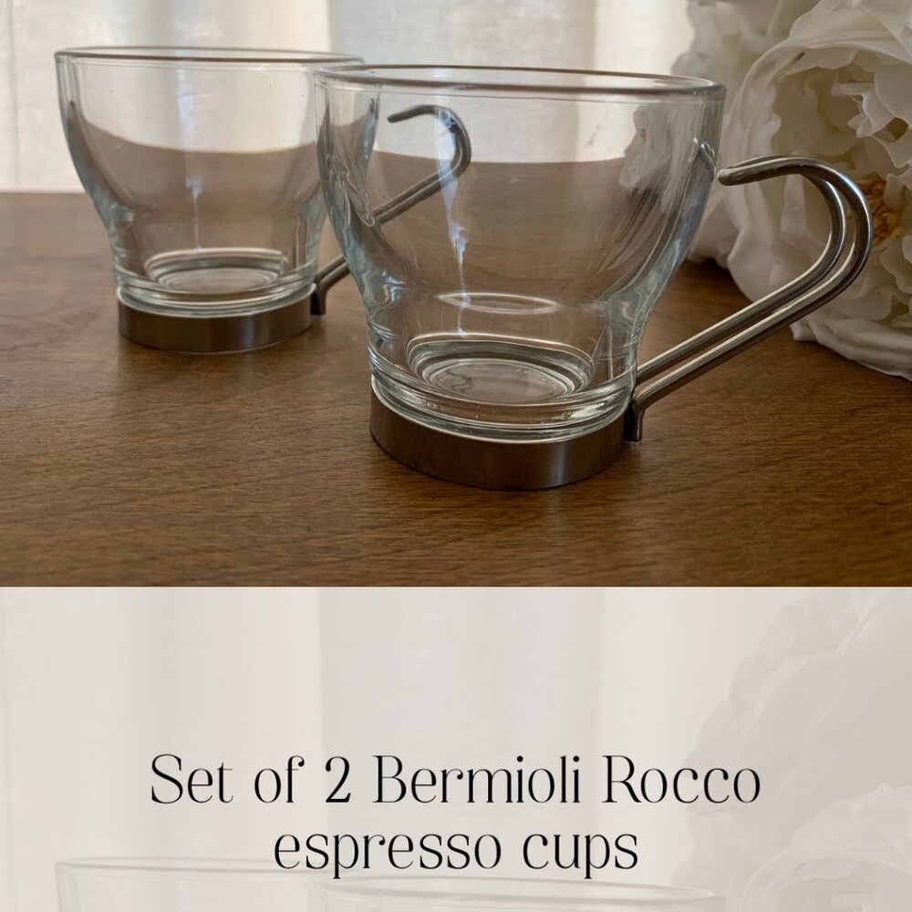 2 Bermioli Rocco glass espresso cups